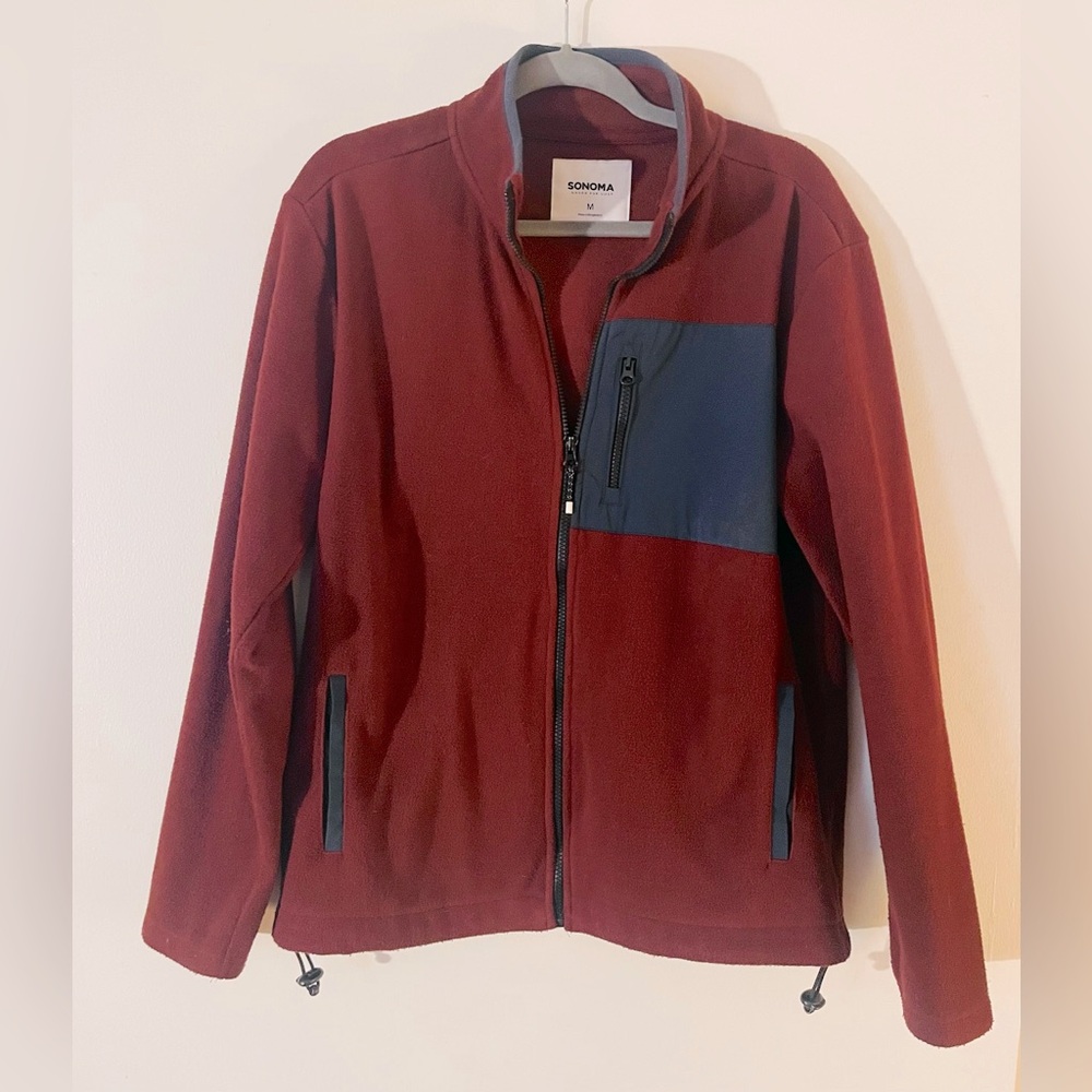 Sonoma men’s fleece zip up jacket